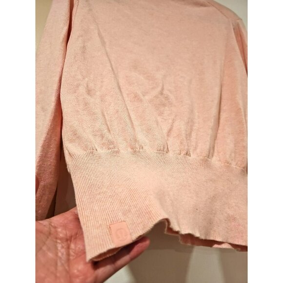 Lululemon Crossover Ribbed Waist Sweater Sz 8 Pink Cashmere Comfy Soft Luxury - Picture 10 of 10